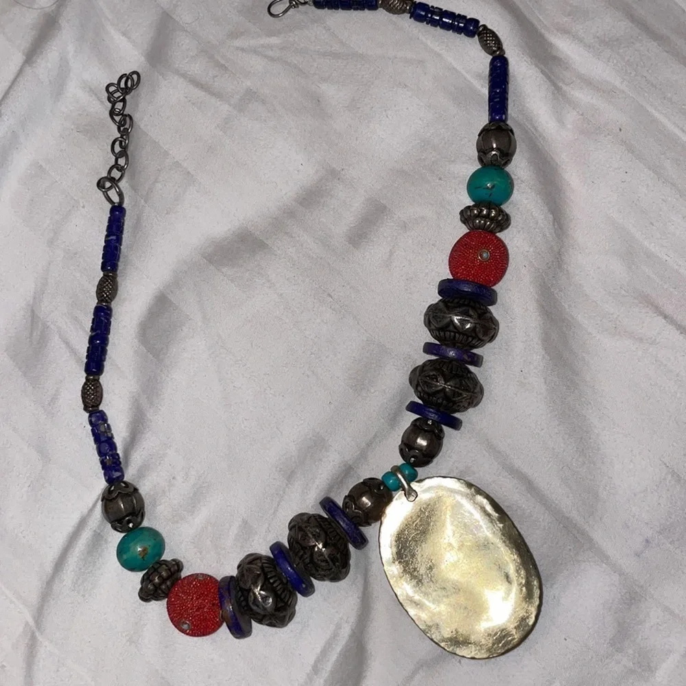 Ancient rock stone Bohemian artsy Free People Necklace